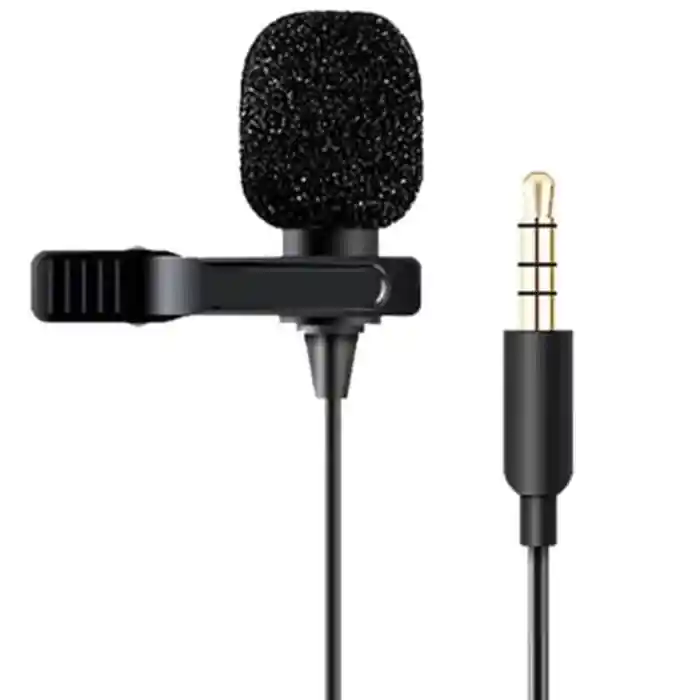 Jmary MC-R1 Lavalier Microphone Phone Laptop Recording Interview Lavalier Mic 3.5mm Mini Microphone Clip On for Clear Audio